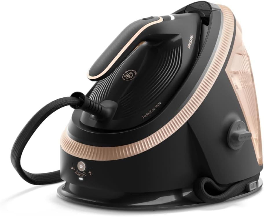 Philips 7000 Centro de Planchado OptimalTEMP, 8,5 bares, 1,5L, Negro