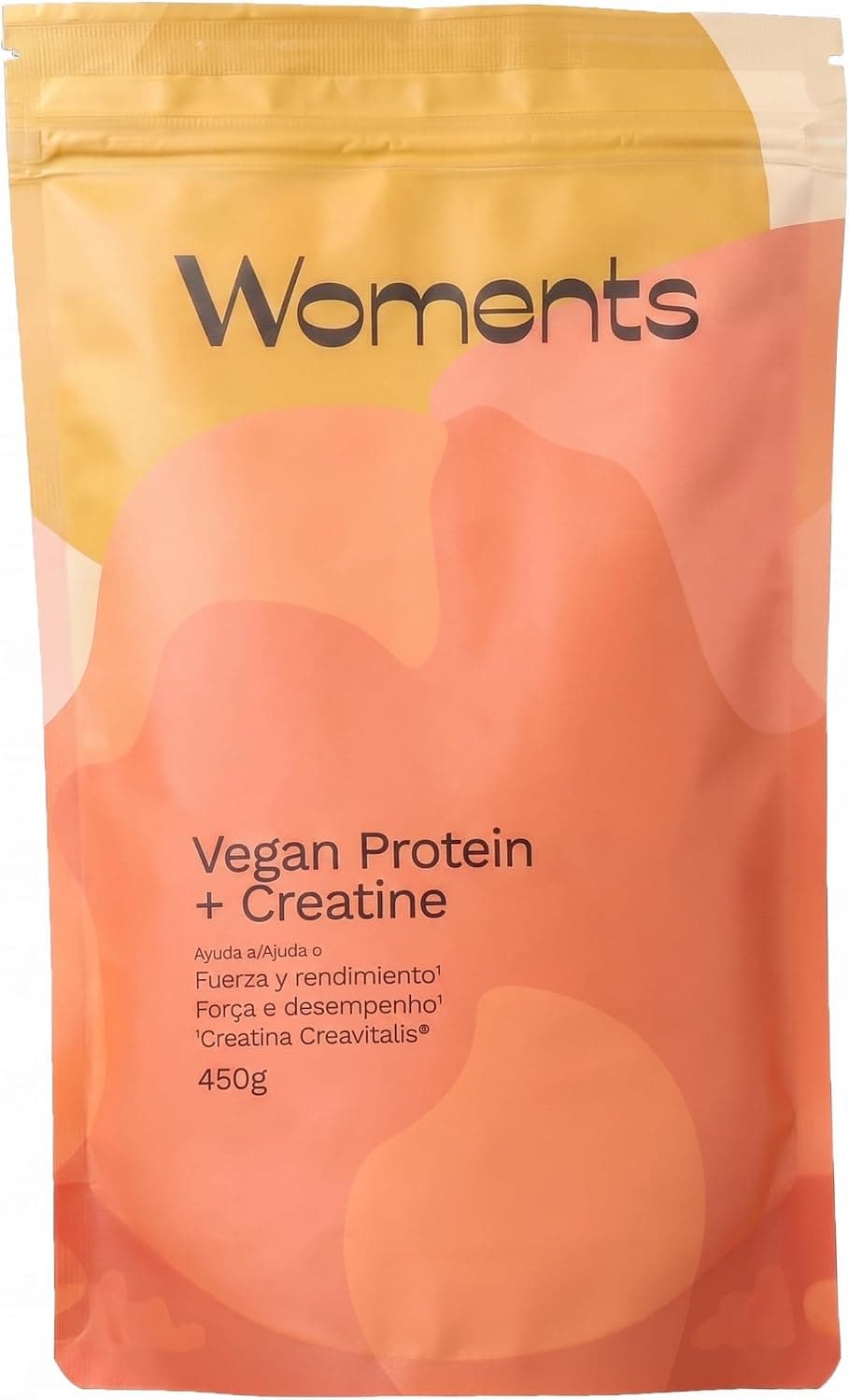 Vegan Protein + Creatine 450 g – Proteína Vegetal + Creatina, Sabor Chocolate, Sin Azúcares