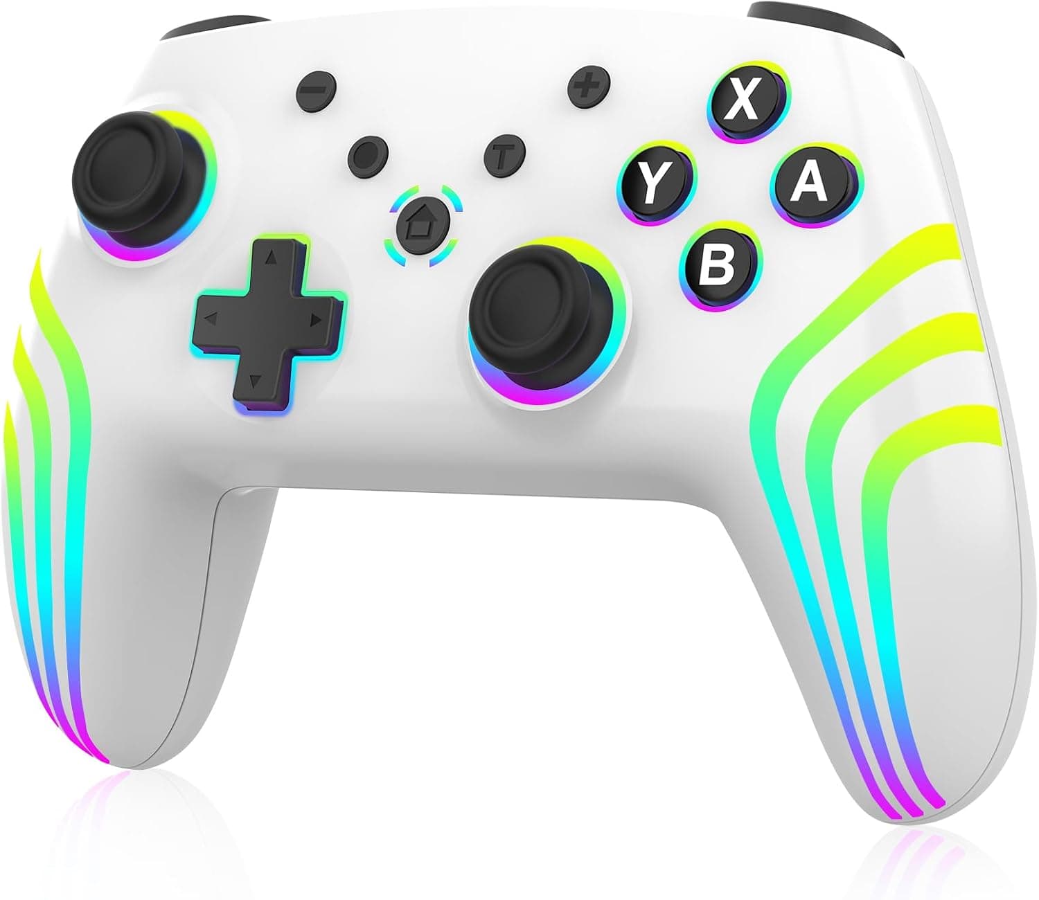 MYSTILUCK Mando Pro Inalámbrico para Switch/Switch 2/Lite/OLED/PC, Blanco