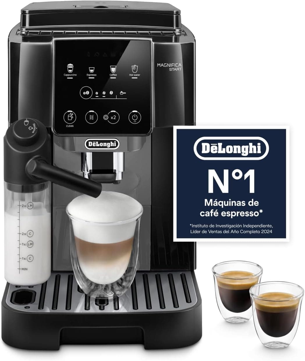 De'Longhi Magnifica Start - Cafetera Superautomática 4 Bebidas Negro/Gris