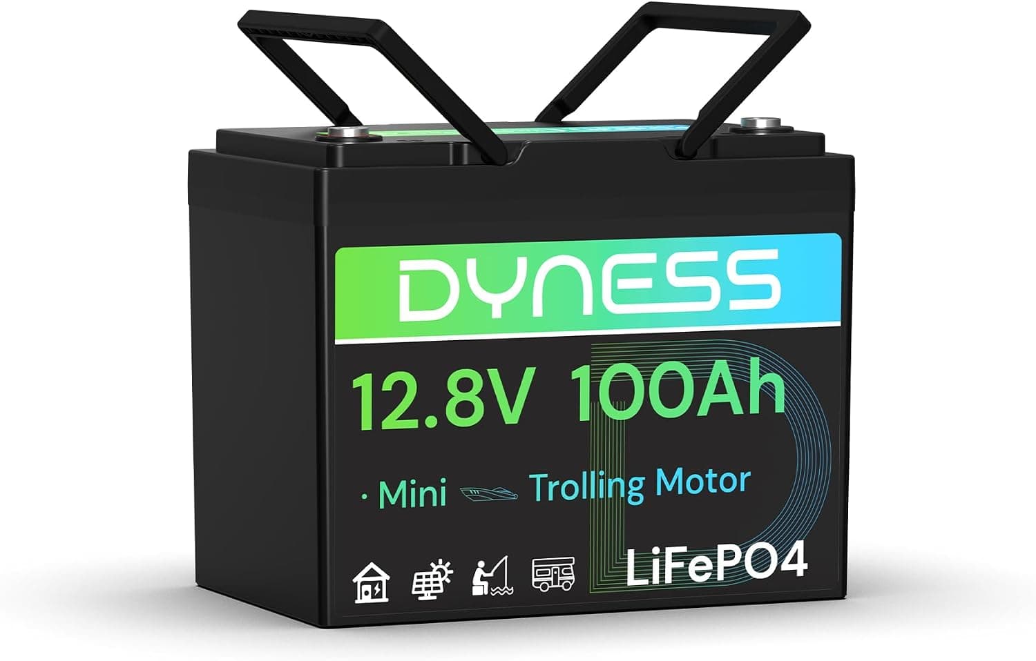 Dyness Batería de Litio 12V 100Ah LiFePO4 Mini Recargable Batería con BMS de 100 A, Protección contra Bajas Temperaturas, Máx 15000 Ciclos, para Motores de Barco, Autocaravanas, Sistemas Solares