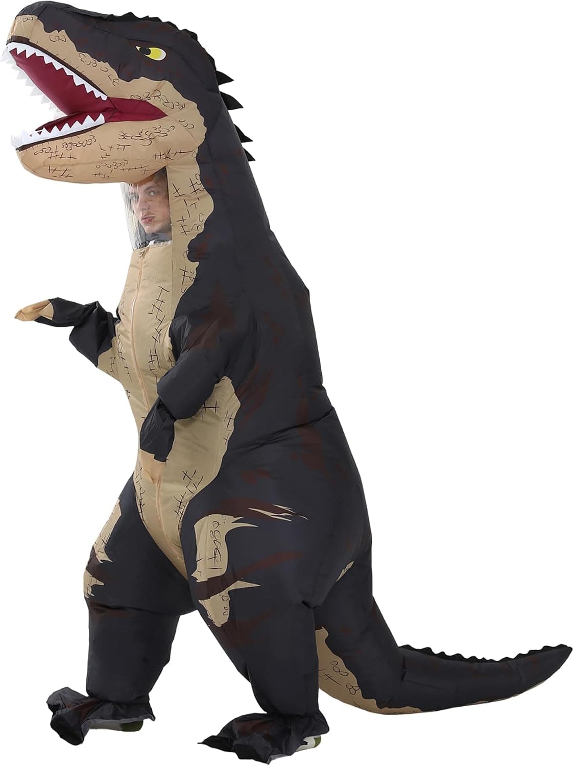 Disfraz de dinosaurio inflable para adultos – Disfraz de dinosaurio de aire para hombre y mujer, divertido disfraz para Halloween, Navidad, carnaval, fiesta