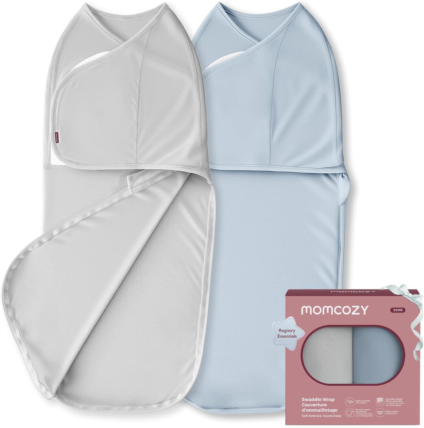 momcozy Saco para bebé de 0 a 3 Meses, Cierre silencioso, para Padres recién Nacidos, Reduce el Reflejo de Miedo, indispensable para recién Nacidos de 0 a 3 Meses, Paquete de 2