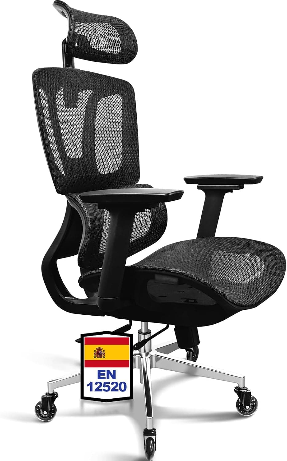 MELOKEA Silla de Oficina Ergonómica, Silla Escritorio, Malla Transpirable