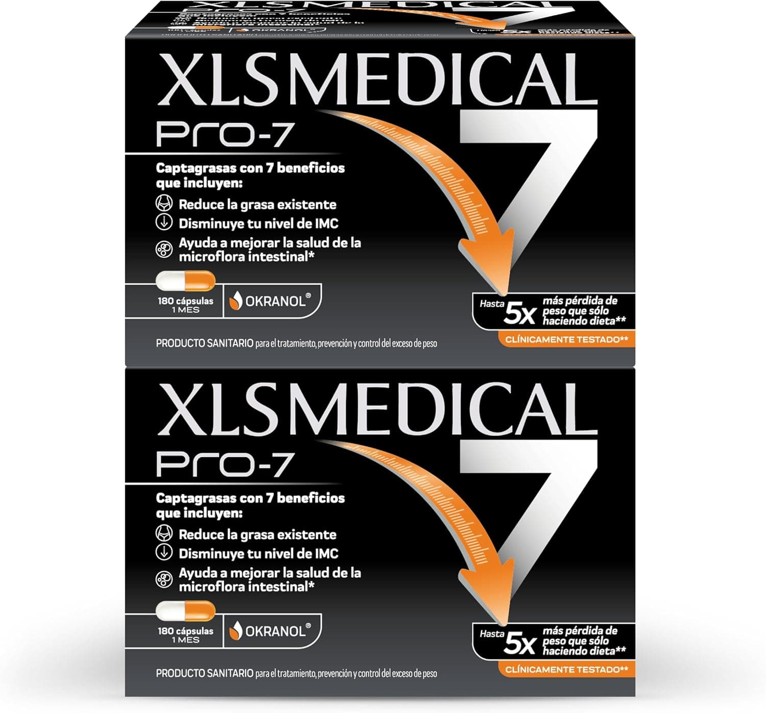 XLS Medical Pro-7, para Adelgazar, 360 Cápsulas (2 Meses)
