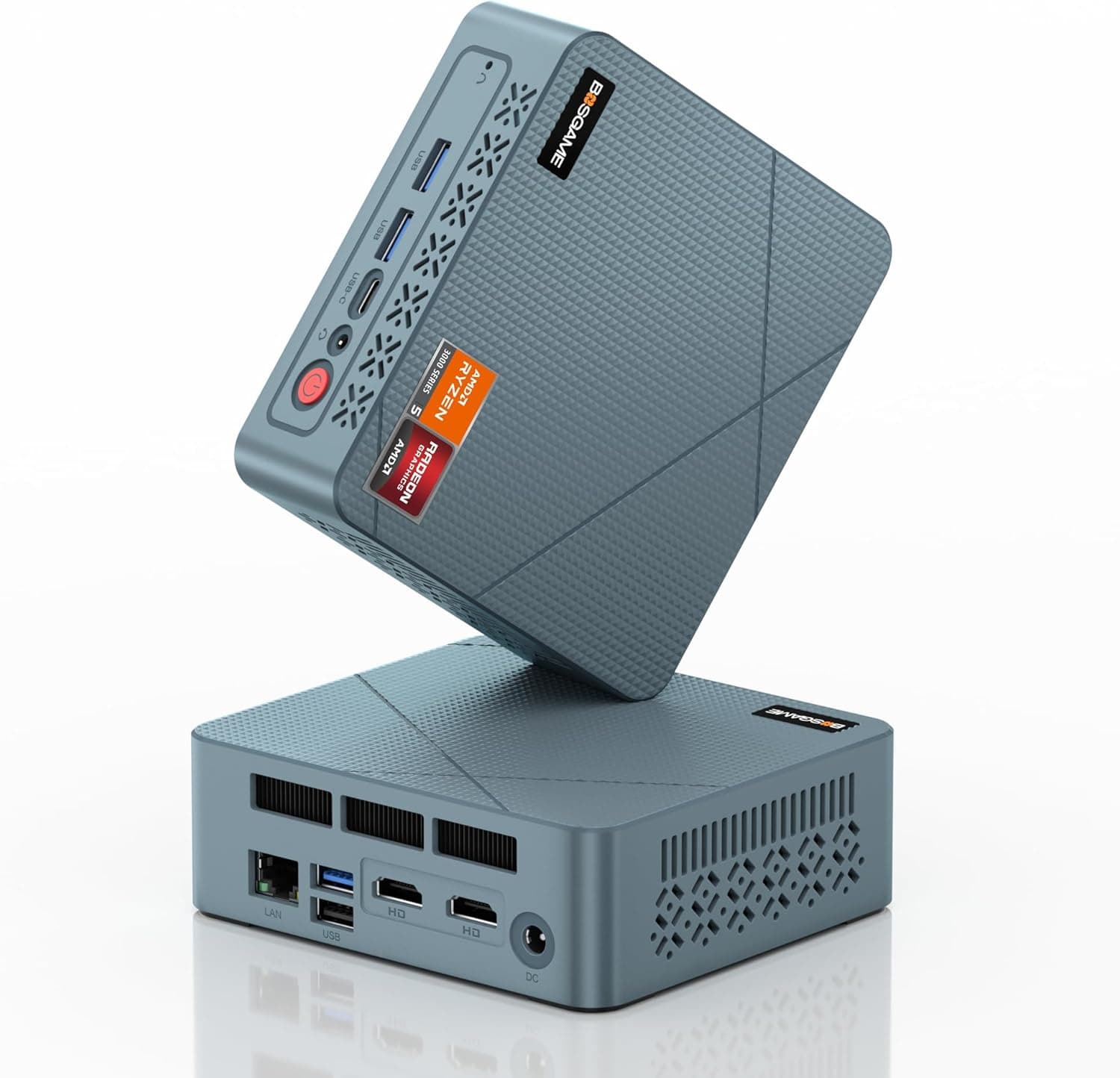 BOSGAME Mini PC E2 Air, AMD Ryzen 5 3501U(hasta 3.7GHz), 8GB RAM, 256GB SSD