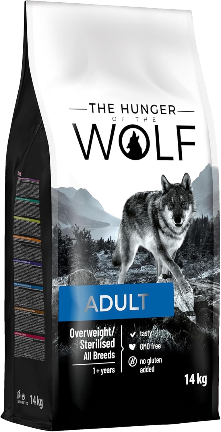 The Hunger of the Wolf Alimento seco para perros adultos con sobrepeso y esterilizados, fórmula light con pollo- 14 kg